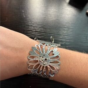 Brighton Silver Floral Bracelet